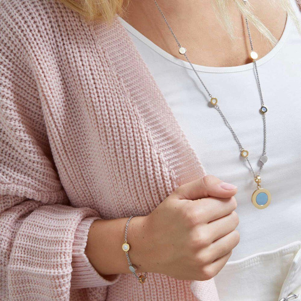 LEONARDO Edelstahlkette Alitia bunt...