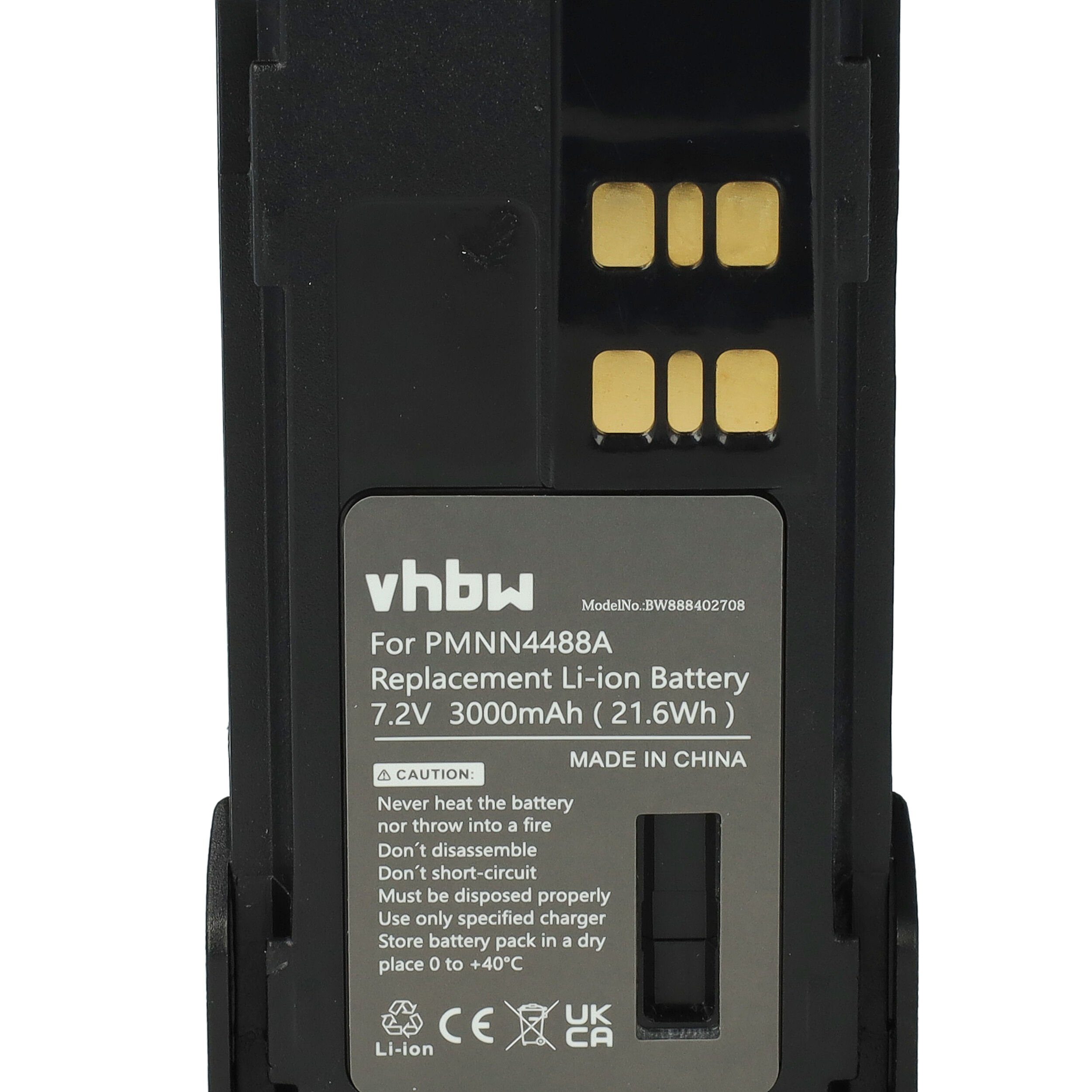 vhbw kompatibel P8660, Li-Ion P8600, XiR 3000 mit Motorola Akku mAh P6620, XiR XIR P8620 V) XiR (7,2