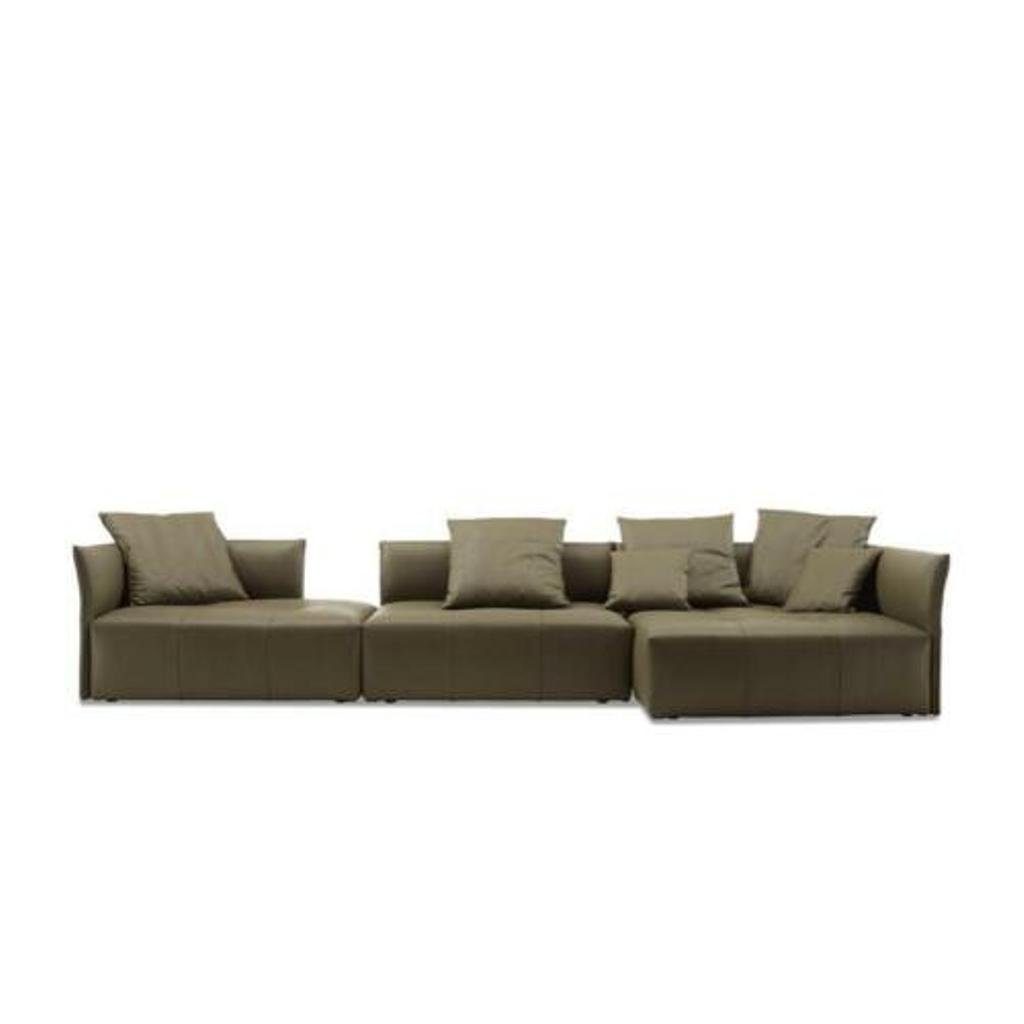 JVmoebel Ecksofa, Design Ecksofa Couch Polster Eckgarnitur Sofa Couchen Leder Grün