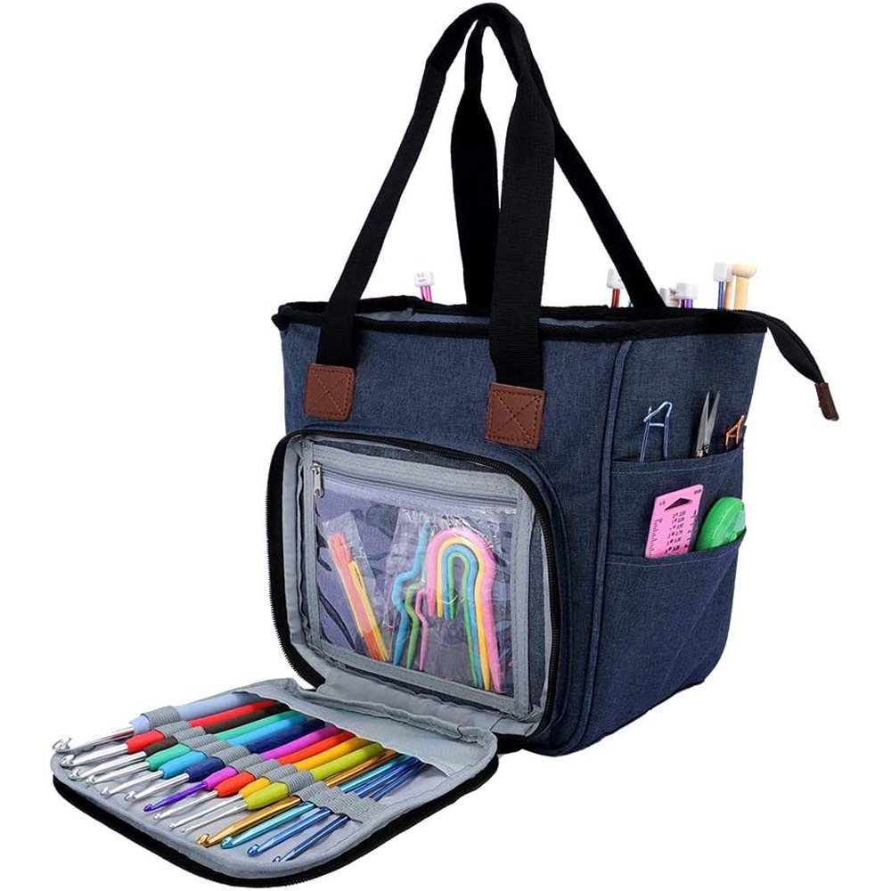 zggzerg Aufbewahrungsbox Tragbar Häkeltasche, Häkel Garn Aufbewahrungs Tasc günstig online kaufen