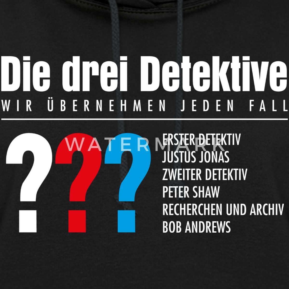 Spreadshirt Hoodie Die Drei Fragezeichen Detektive Visitenkarte Damen Hoodie (1-tlg)