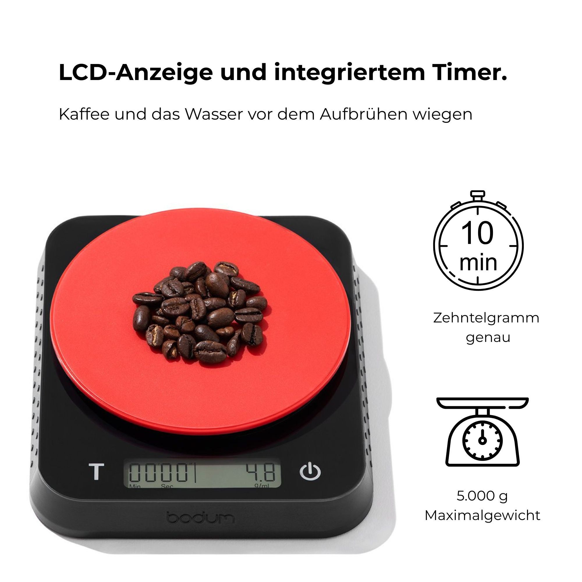 Bodum Teigschaber bodum Barista Küchenwaage / Backwaage Zehntelgramm 11915-01