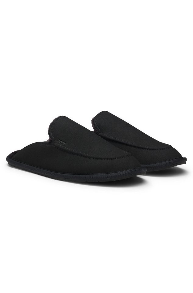BOSS Home_Mule_msfr Pantoffel Hausschuh, Schlappen, Wohlfühlschuh, Clog mit Warmfutter