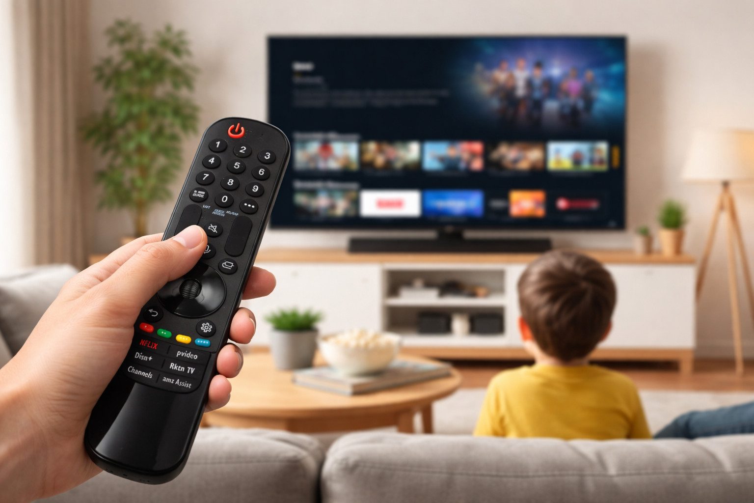 azurano Ersatz für LG AN-MR24GA, AKB76045003 Universal-Smart-TV-Fernbedienung (Bluetooth, Sprachsteuerung, Mausfunktion, Sprachsuche)
