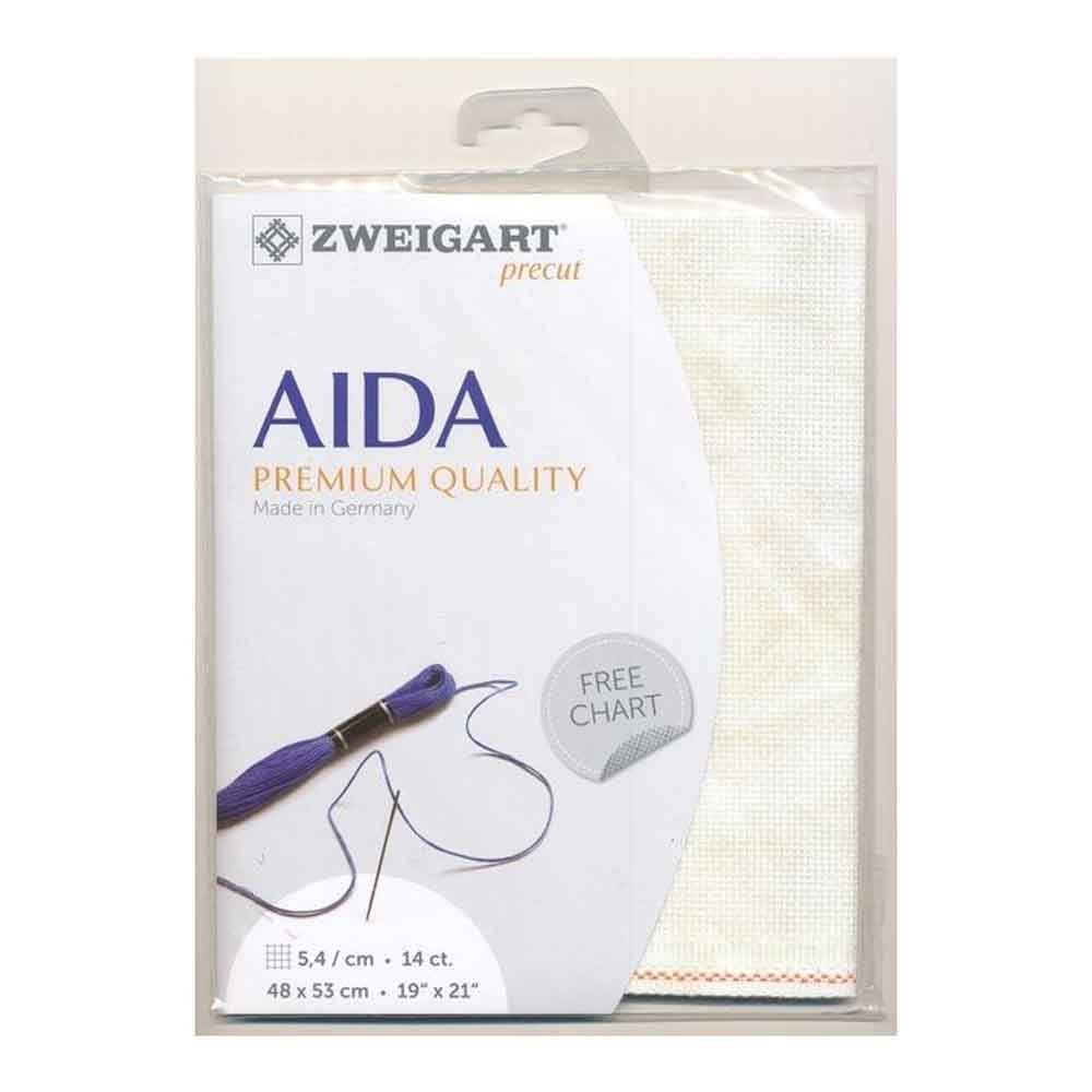 Zweigart Kreativset AIDA Zweigart Precute 14 ct. Stern-Aida 3706 Farbe 1019 Vintage Country Cream, Zählstoff für Kreuzst, (embroidery kit by Marussia)
