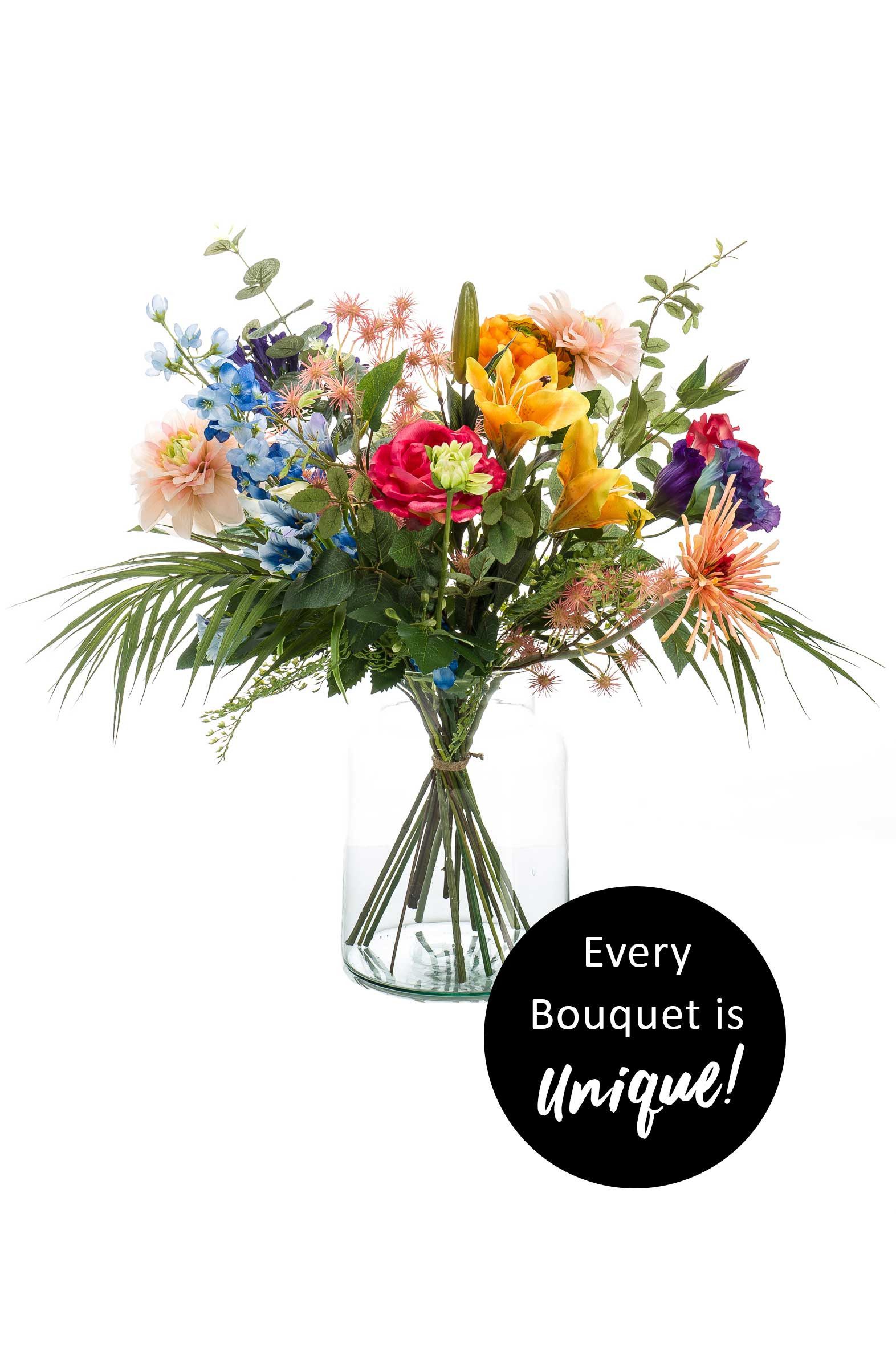 Kunstblumenstrauß Mehrfarbig, Durchmesser 50 cm, Emerald, Höhe 55 cm, Farbe günstig online kaufen