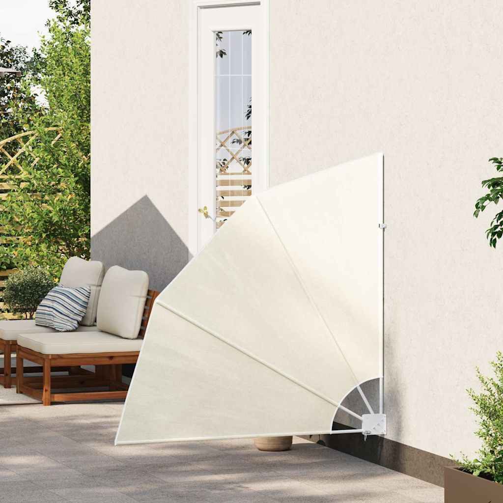 vidaXL Sonnenschirm Faltbarer Balkonfächer Creme 140×140 cm