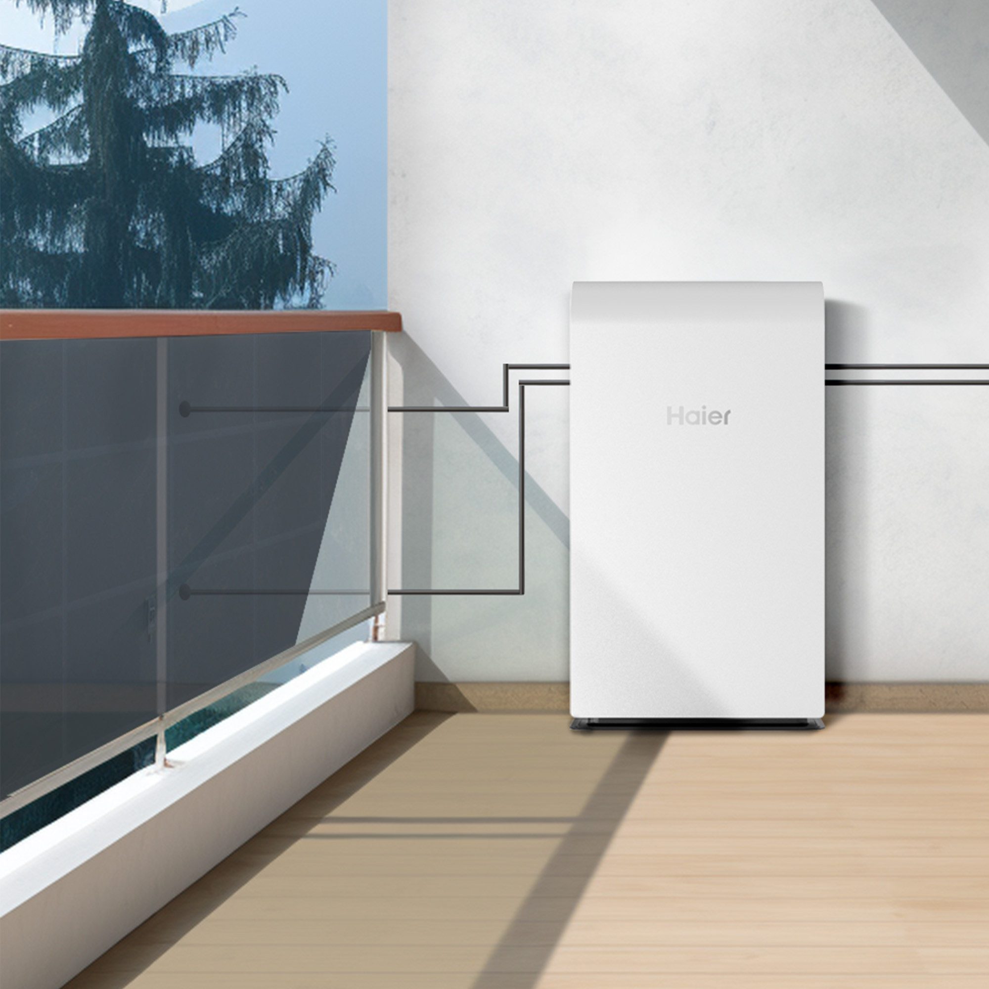 HAIER Germany GmbH HE2-1.5 Stromspeicher Batteriespeicher, 1,5 kWh, Für 600 W / 800 W Mikrowechselrichter, IP54, WLAN
