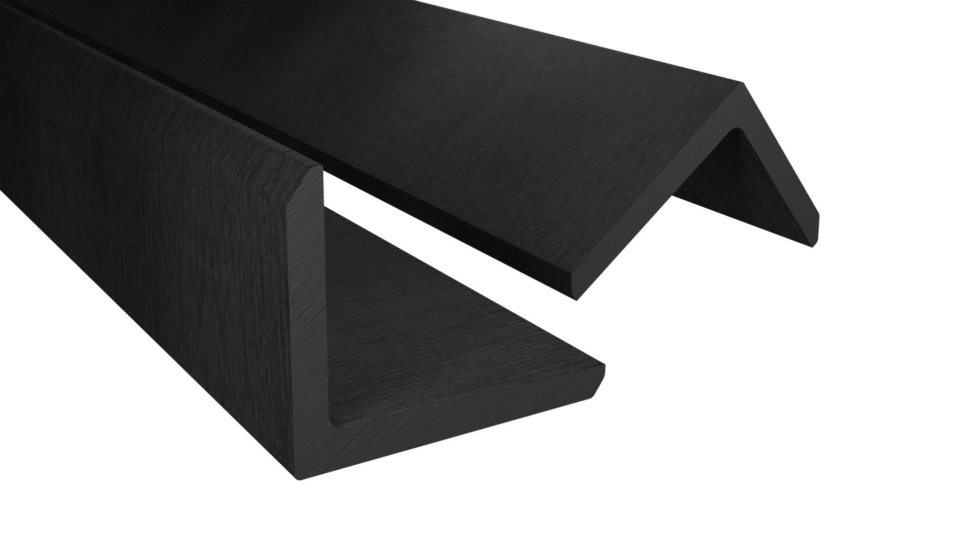 Endorphin Terrassendielen ® WPC Abschlussleisten 10er Set Anthrazit 110cm Winkelprofil 5,5 x 4,5, BxL: je 5.5x110.0 cm