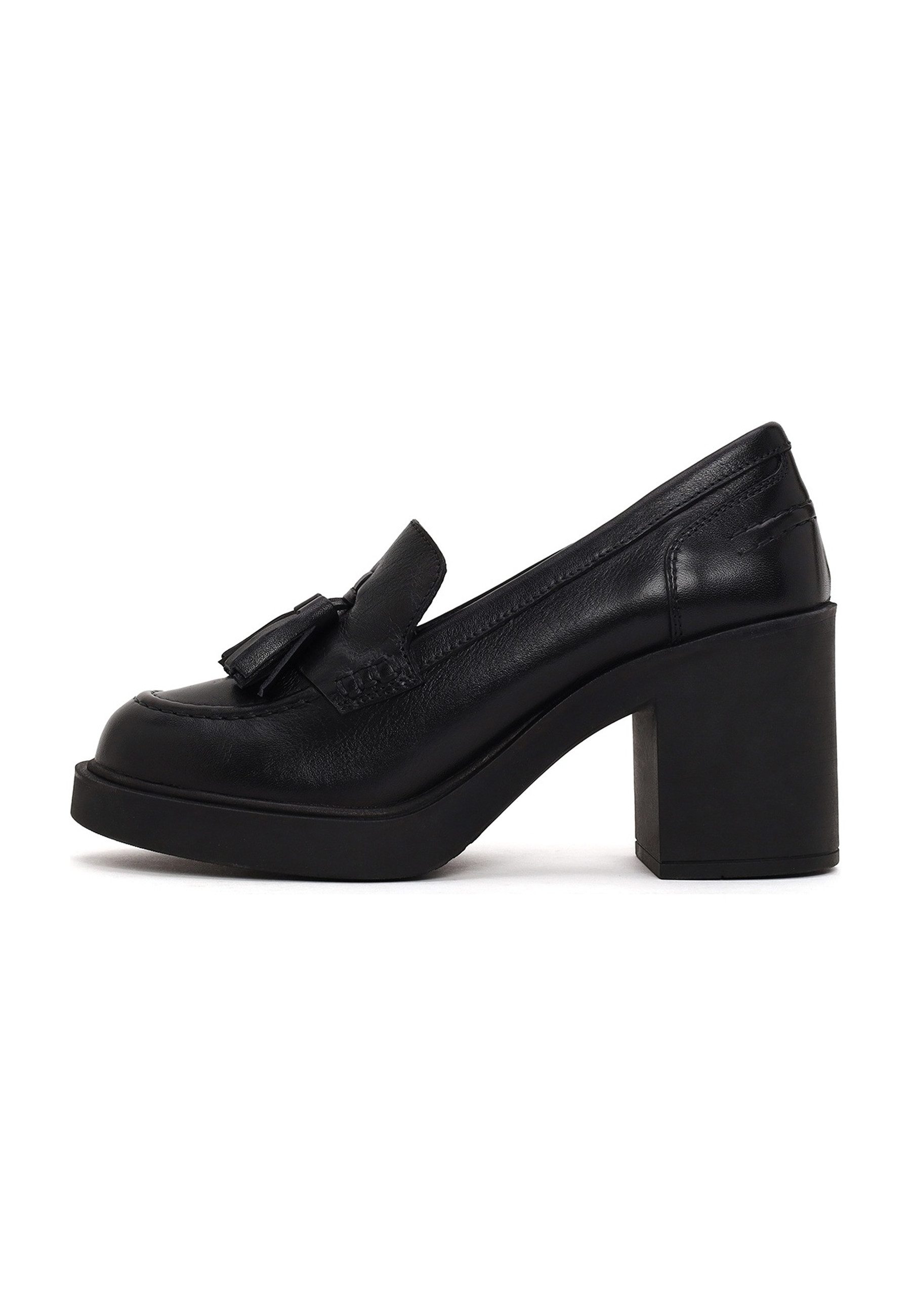 Derimod Leder Blockabsatz Plateau Loafer Loafer