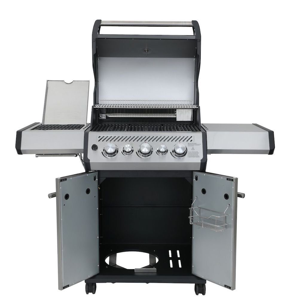 PROREGAL® Gasgrill Gasgrill S-318 Schwarz mit 3 Hauptbrenner + 3-teiliges Zubehörpaket