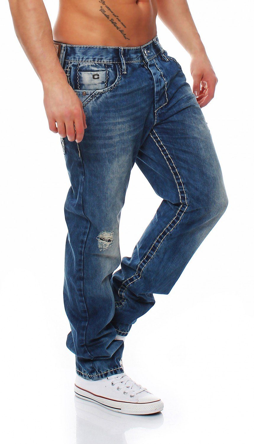 Cipo & Baxx & C-1125 Fit Baxx Herren Jeans Cipo Regular-fit-Jeans Regular