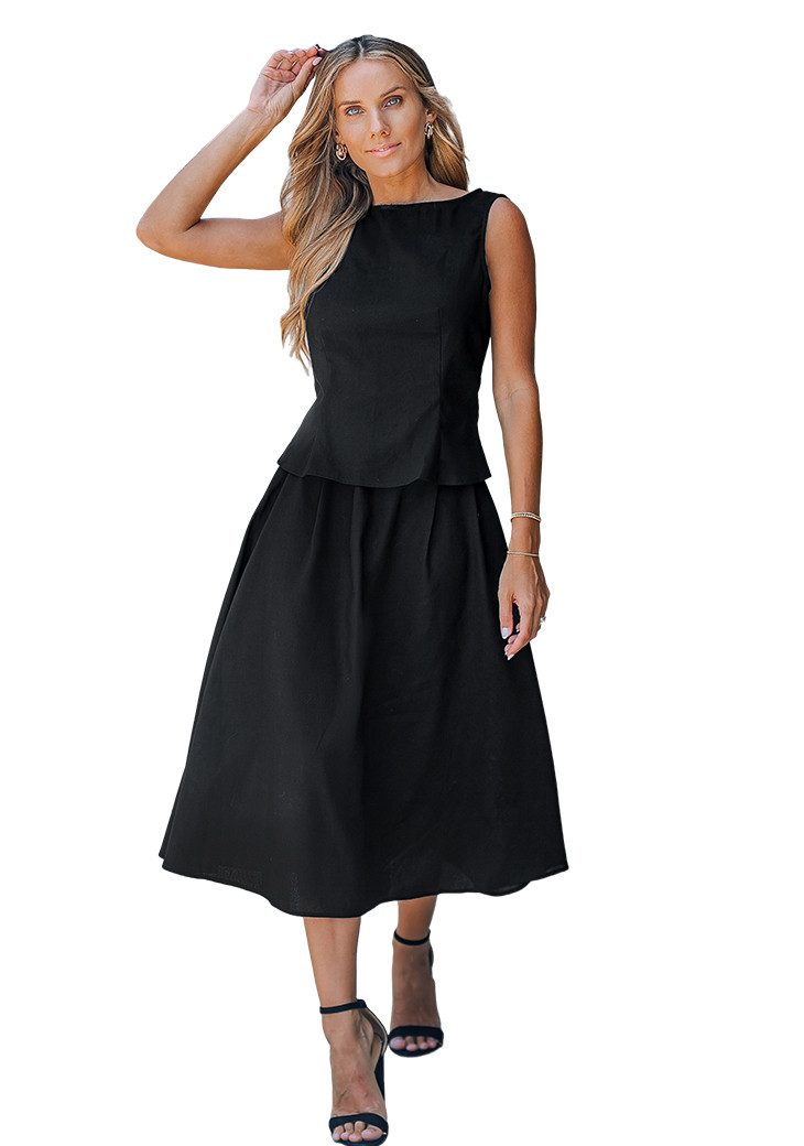 Cupshe Top & Rock Zweiteiliges Rock-Midi-Set Sommer Frühling Elegant Leger