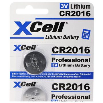 XCell 5er-Sparset CR2016 Lithium Batterie 3V, CR2016 Batterien im praktisch Batterie, (3,0 V)
