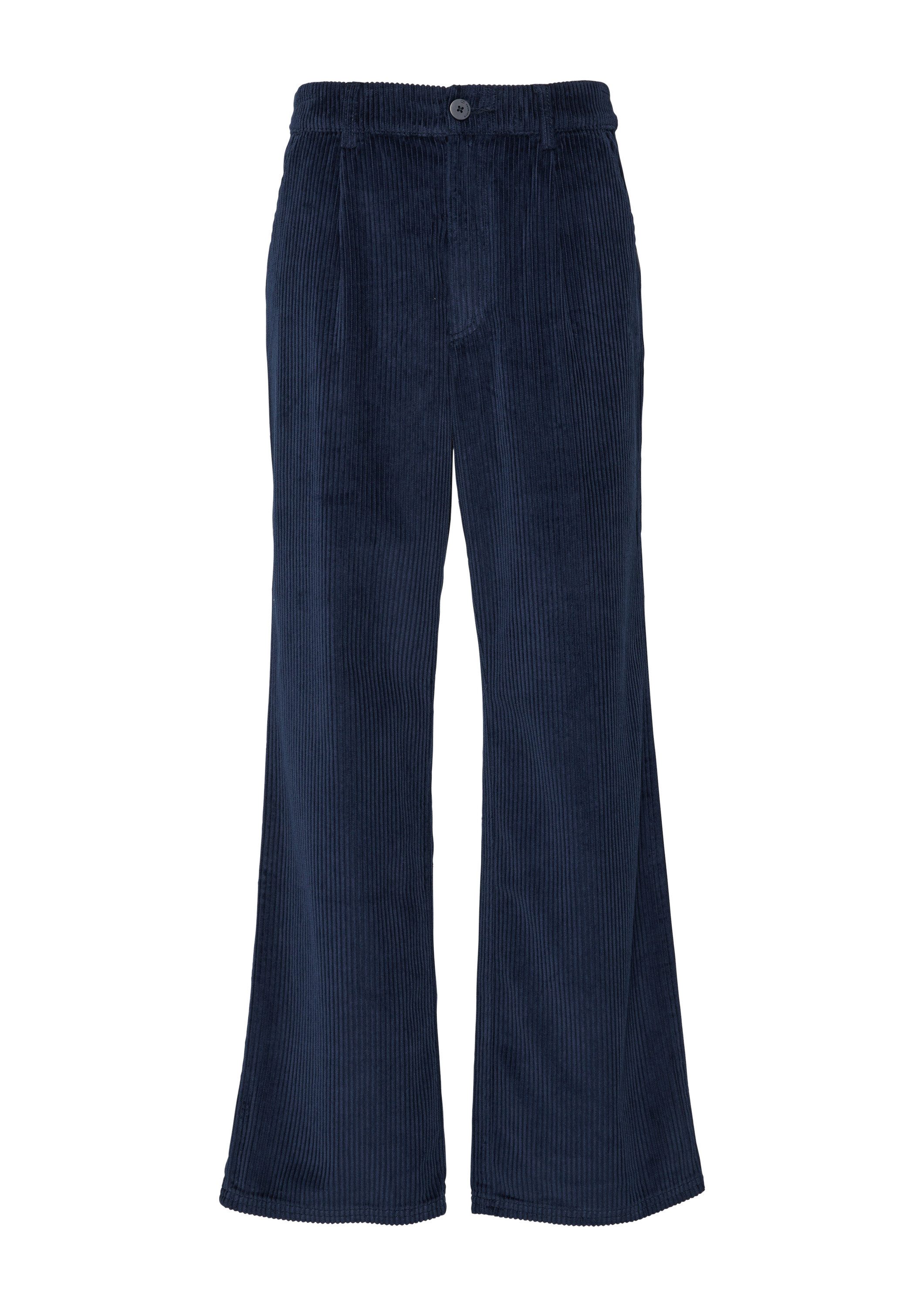 QS Chinos Hose Cordhose mit Straight Leg und Bundfalten günstig online kaufen