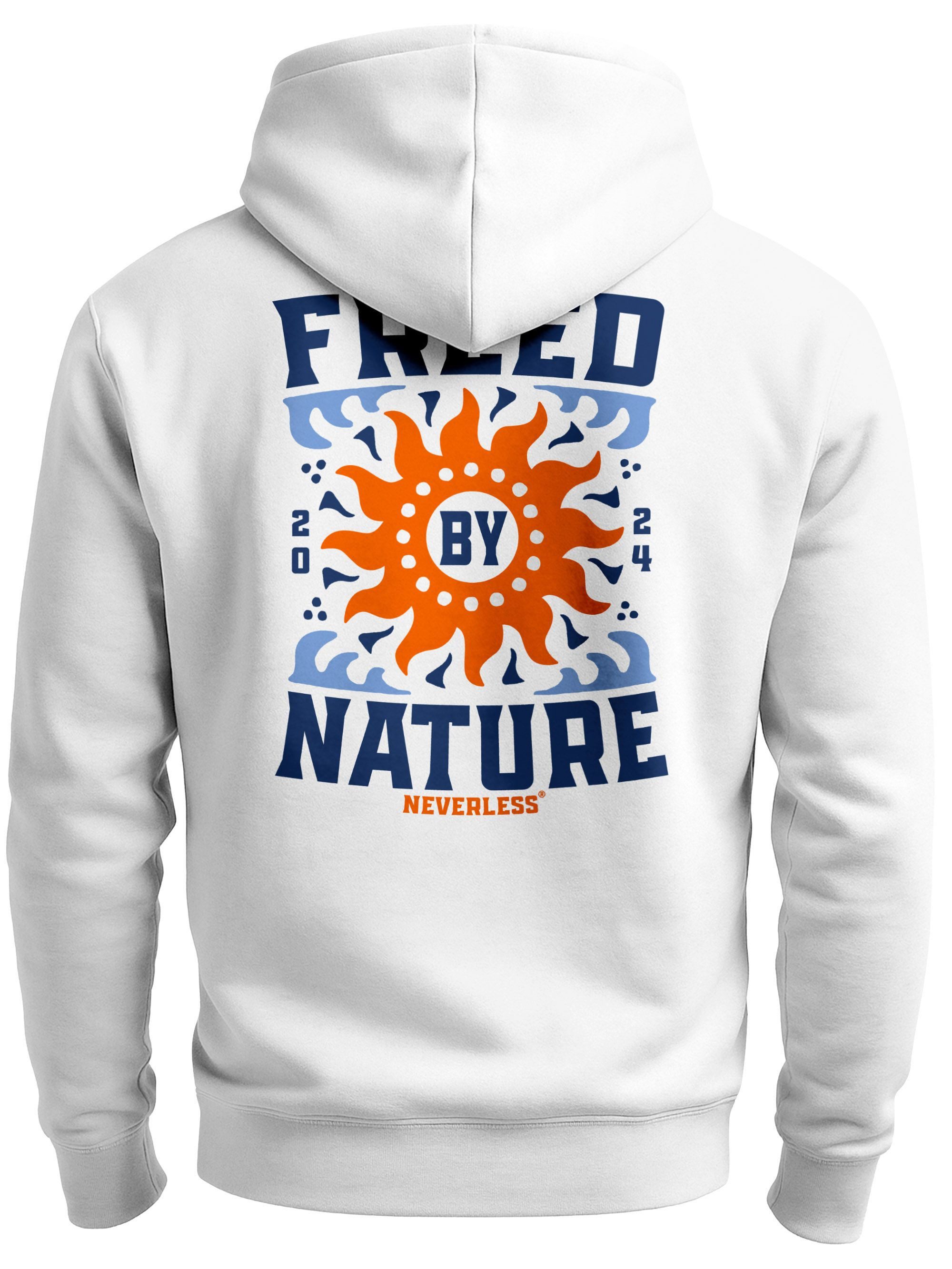 Sweatjacke Herren Sweatjacke Backprint Nature Outdoor Design Zipjacke Zip-Hoodie