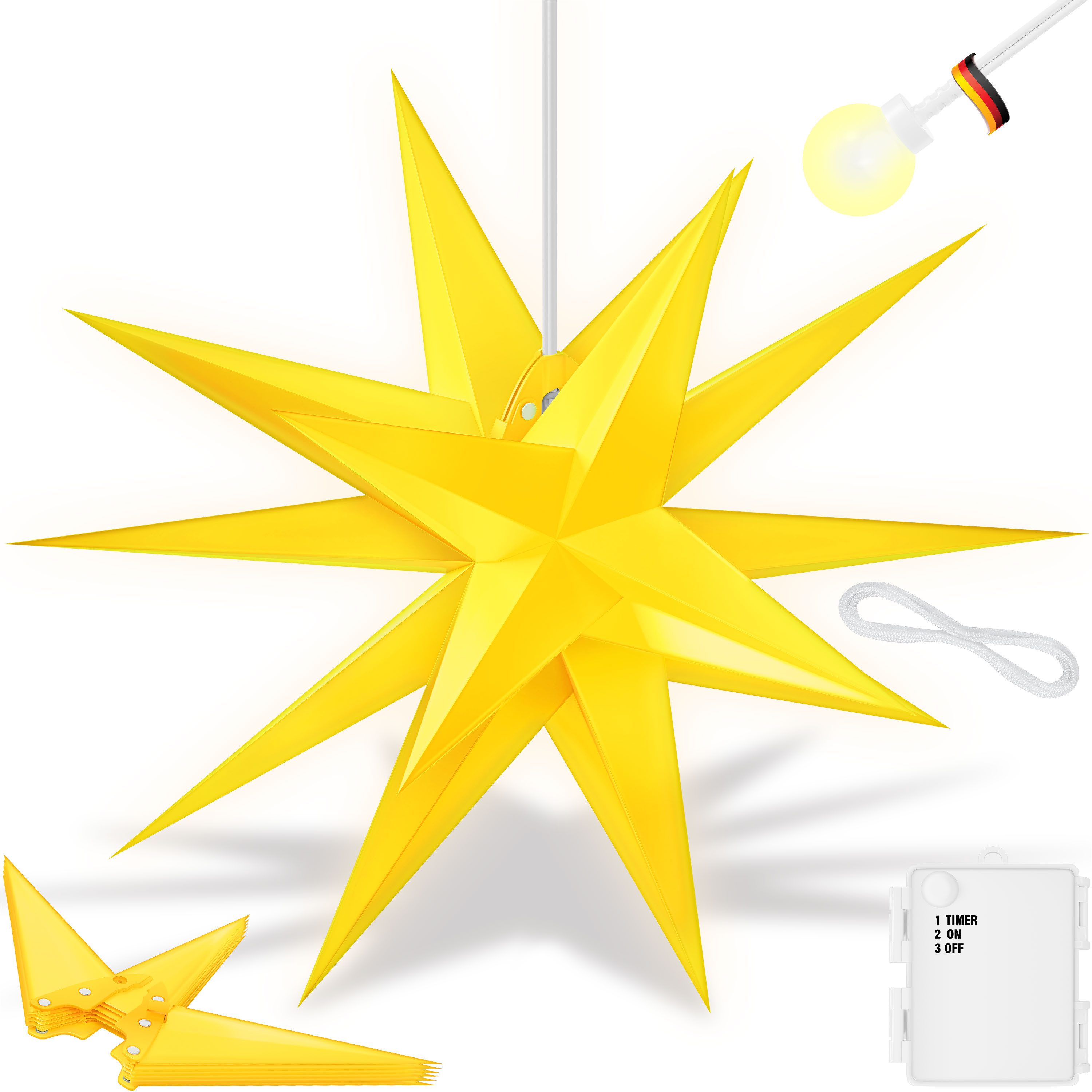 KESSER Weihnachtsfigur, Leuchtstern 3D, LED Weihnachtsstern günstig online kaufen