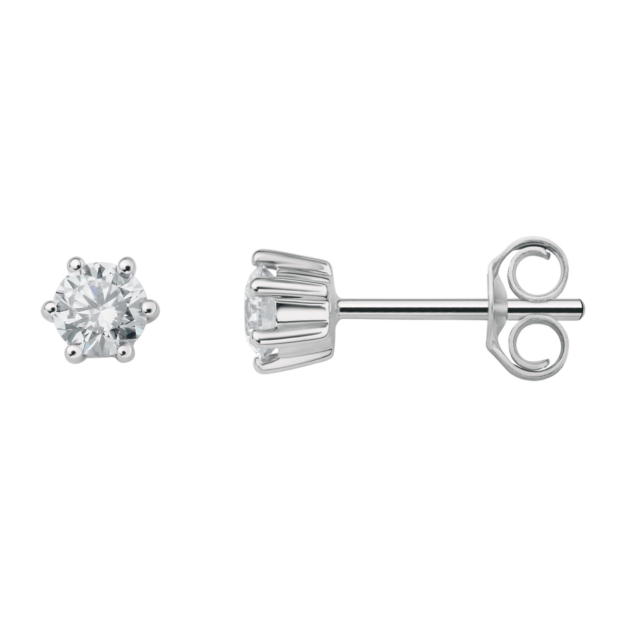 ELEMENT aus Ohrringe Platin 0.4 Damen ct Diamant Schmuck Paar Platin, 950 ONE Brillant Ohrstecker Ohrhänger