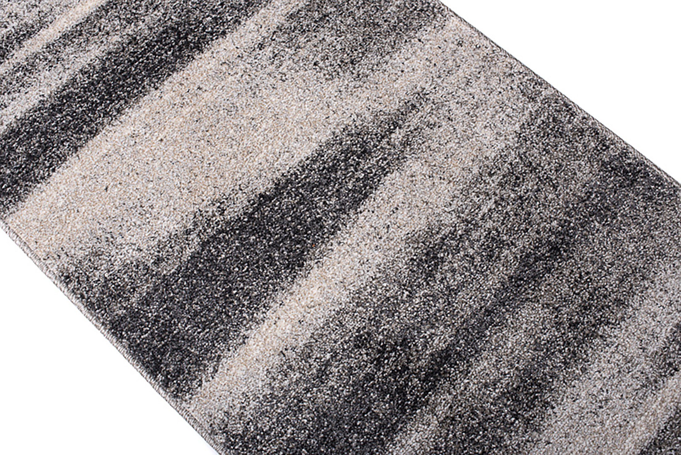 Mazovia Läufer Läufer Flurläufer Modern für Vorzimmer, Küche - Grau, 100 x 100 cm, Kurzflor, Meterware, Höhe 10 mm