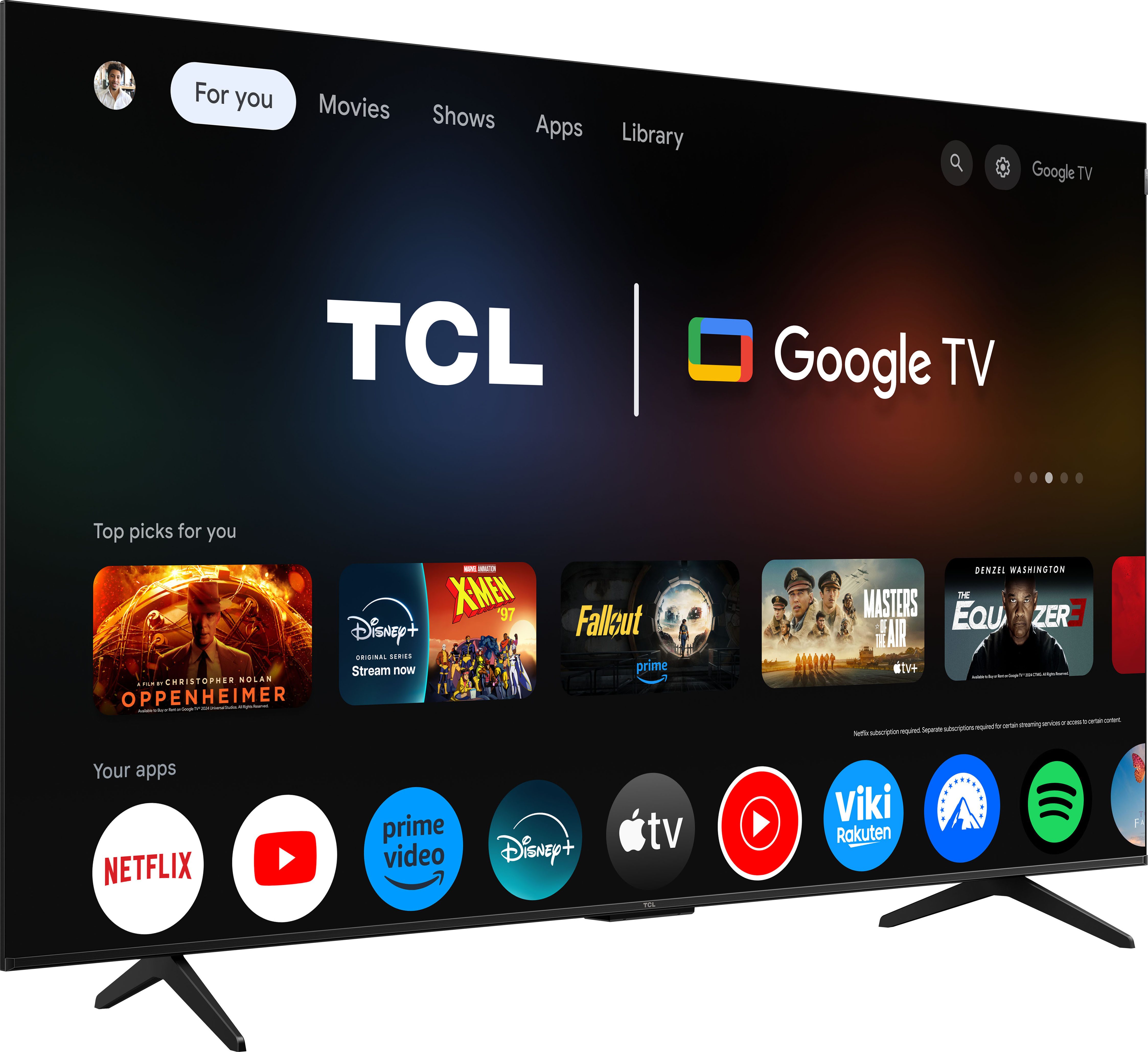 TCL 65P71KX1 QLED-Fernseher (164 cm/65 Z...