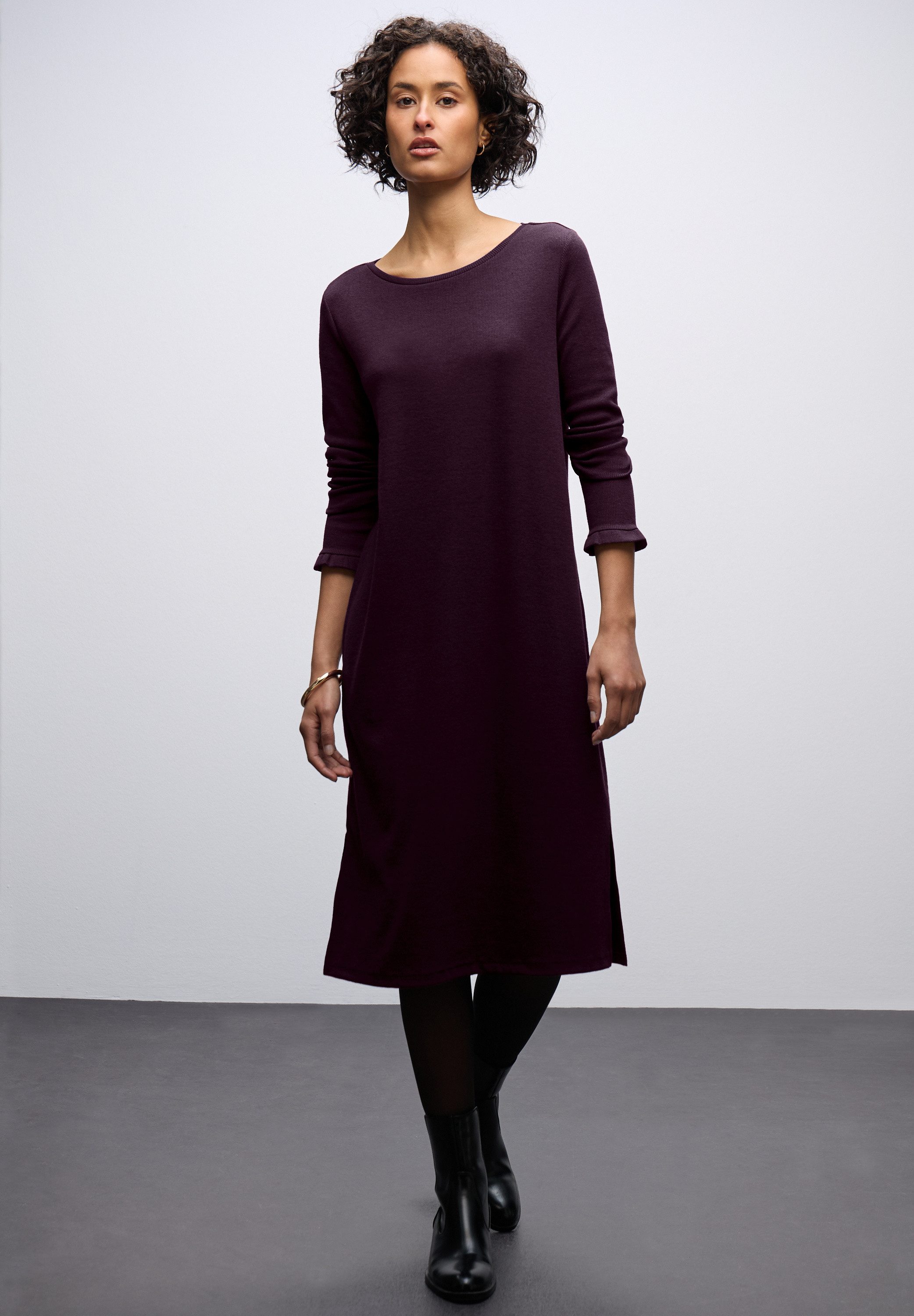 STREET ONE Midikleid mit Rundhalsausschnitt