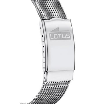 Lotus Quarzuhr Lotus Herrenuhr Minimalist Armbanduhr, (Analoguhr), Herren Armbanduhr rund, groß (ca. 43mm), Edelstahl, Luxus