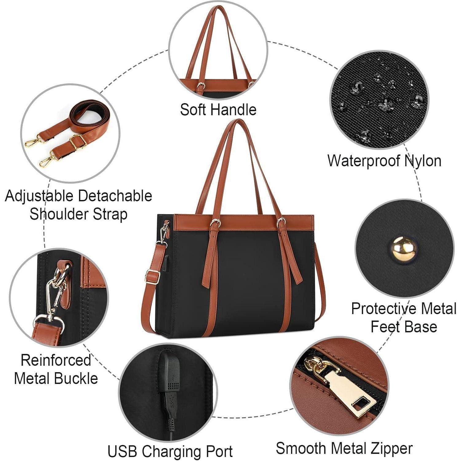 LuxusKollektion Laptoptasche Damen Groß 15.6 Zoll Wasserdichte Laptoptasche günstig online kaufen