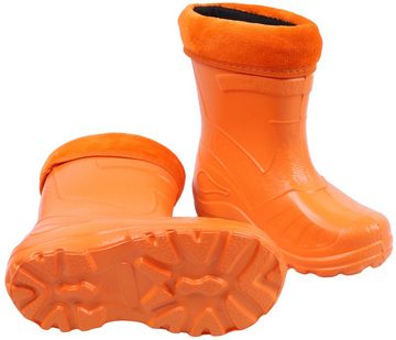 Sarcia.eu Orangefarbene, gefütterte Kinder-Gummistiefel KOLMAX 22 EU Gummistiefel