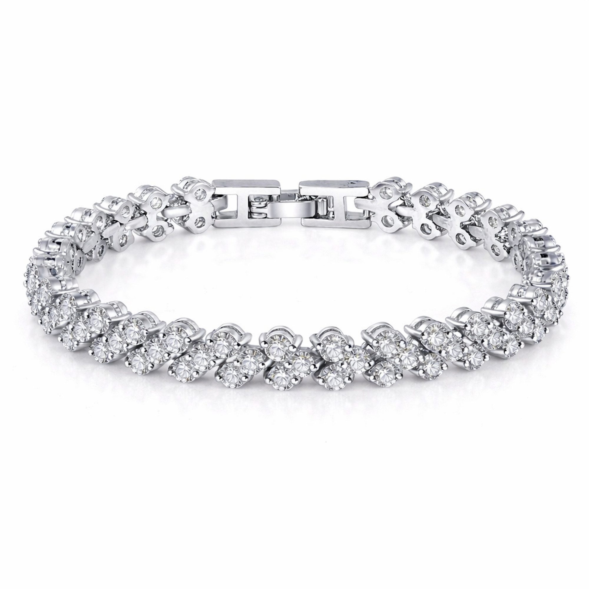 Kim Johanson Tennisarmband Sparkle (1-tlg), Funkelndes Armband mit Zirkonia in Silber-Optik