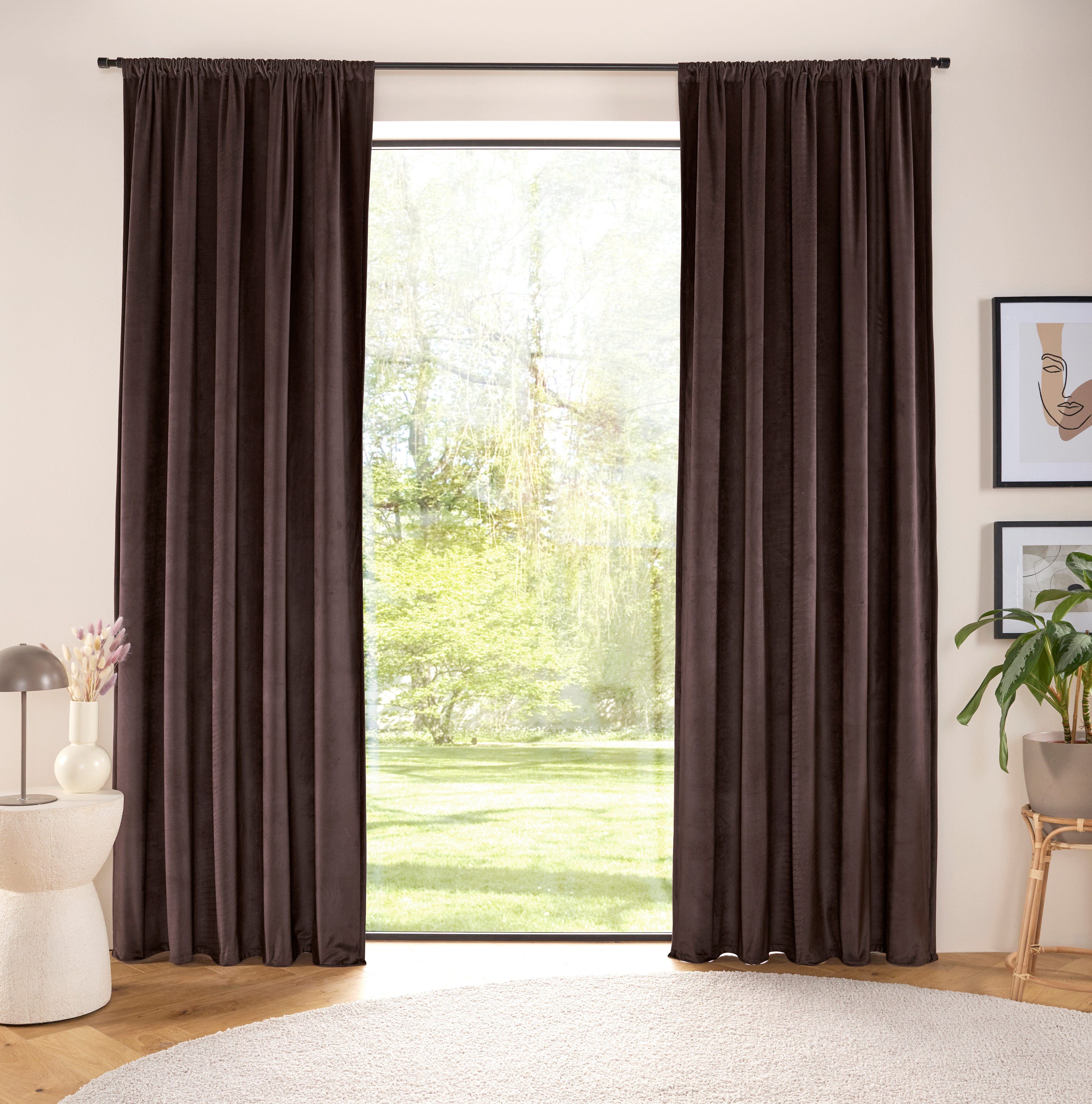 LeGer Home by Lena Gercke Gardine LADINA (1 St), Stangendurchzug, blickdicht, Polyester, blickdicht, gewebt, verschiedene Größen, 1 Stück, Bestseller