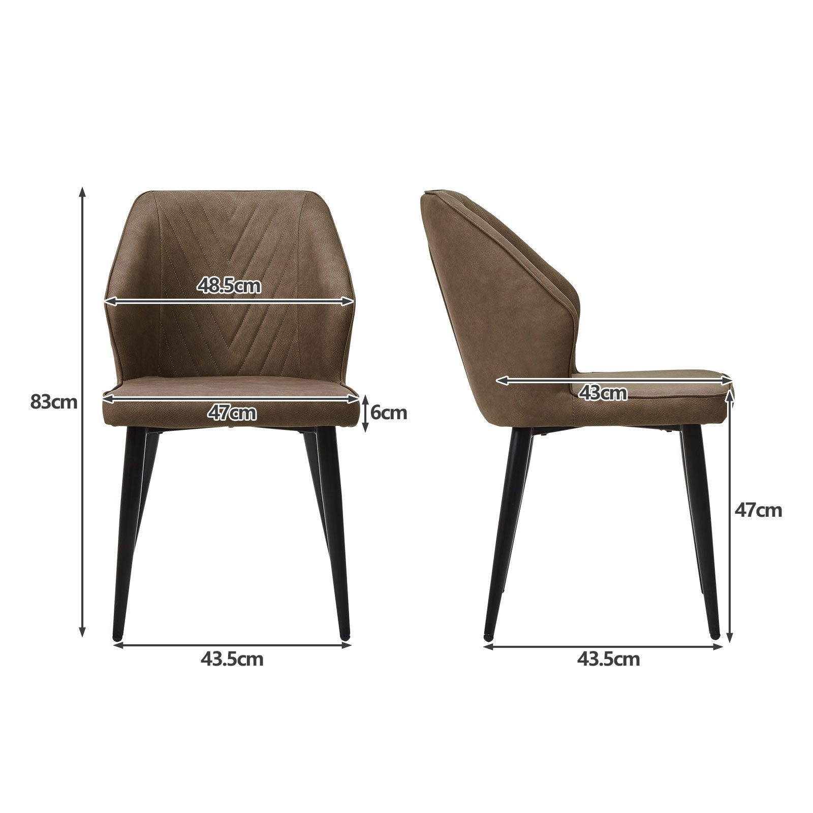 Ofcasa Esszimmerstuhl Retro-Esstischstuhl (2er Set), Gepolsterter günstig online kaufen
