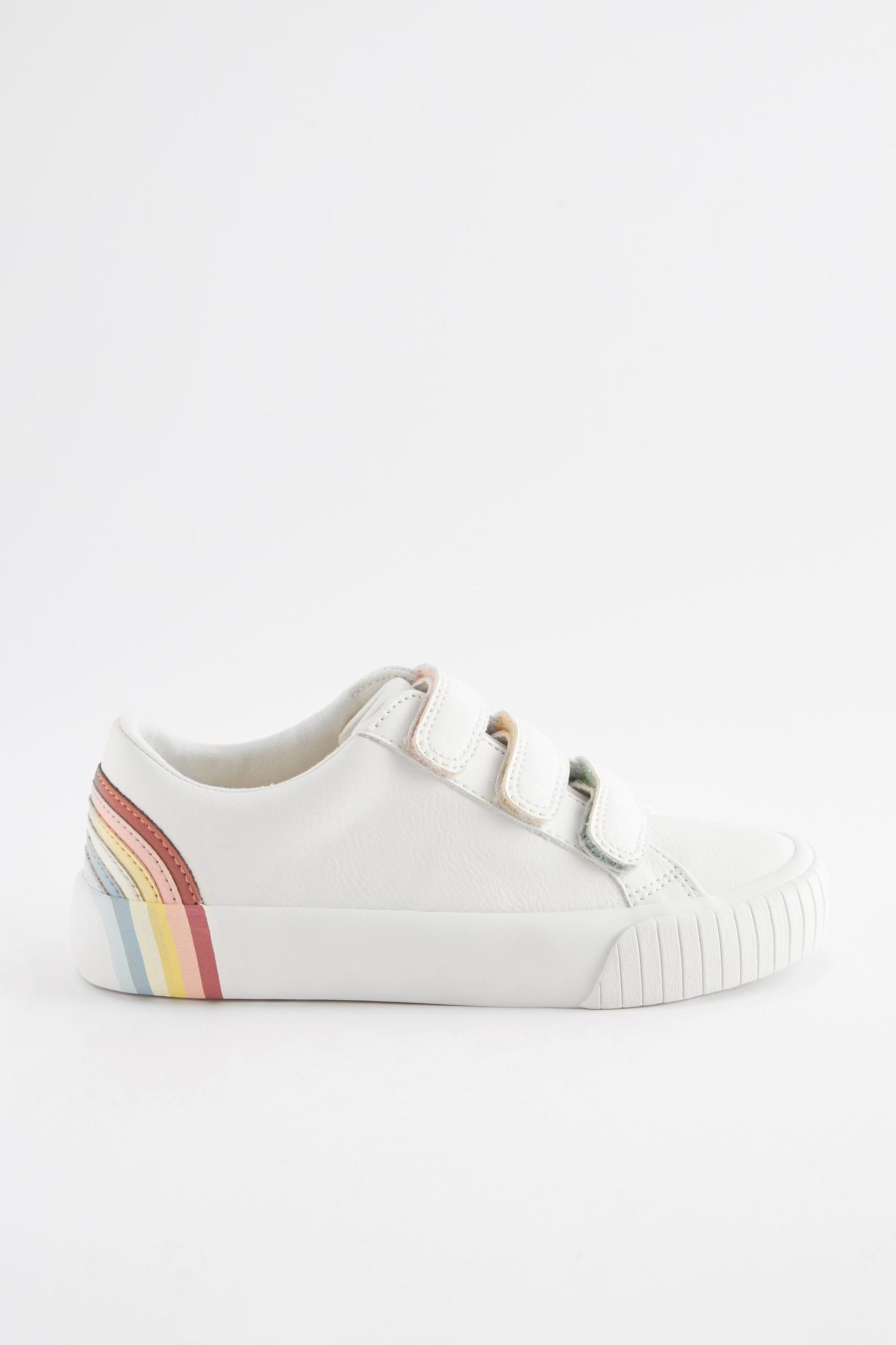 Next (1-tlg) Sneaker White mit Rainbow Sneaker Klettverschluss