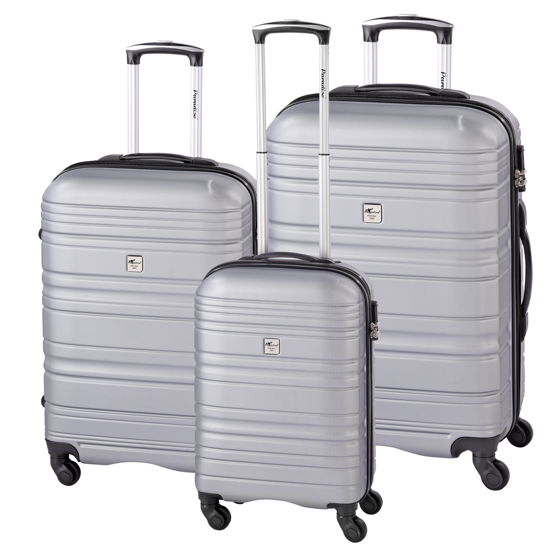 Paradise by CHECK.IN Kofferset Santiago, (3 tlg), 3tlg Reisekoffer Trolley Hartschale Koffer Set Travel
