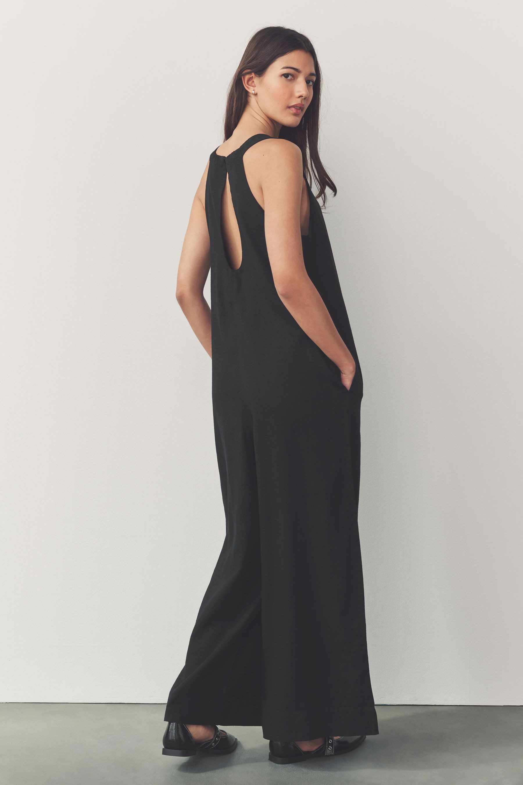 Next Jumpsuit Ärmelloser Jumpsuit aus Leinen günstig online kaufen