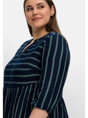 Sheego Shirtkleid Große Größen in Kaskadenform, aus Viskosetwill