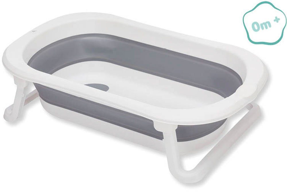 Fillikid Babybadewanne Faltbadewanne Orka, grau-weiß, inkl. Ablaufstöpsel – Bild 3 von 5