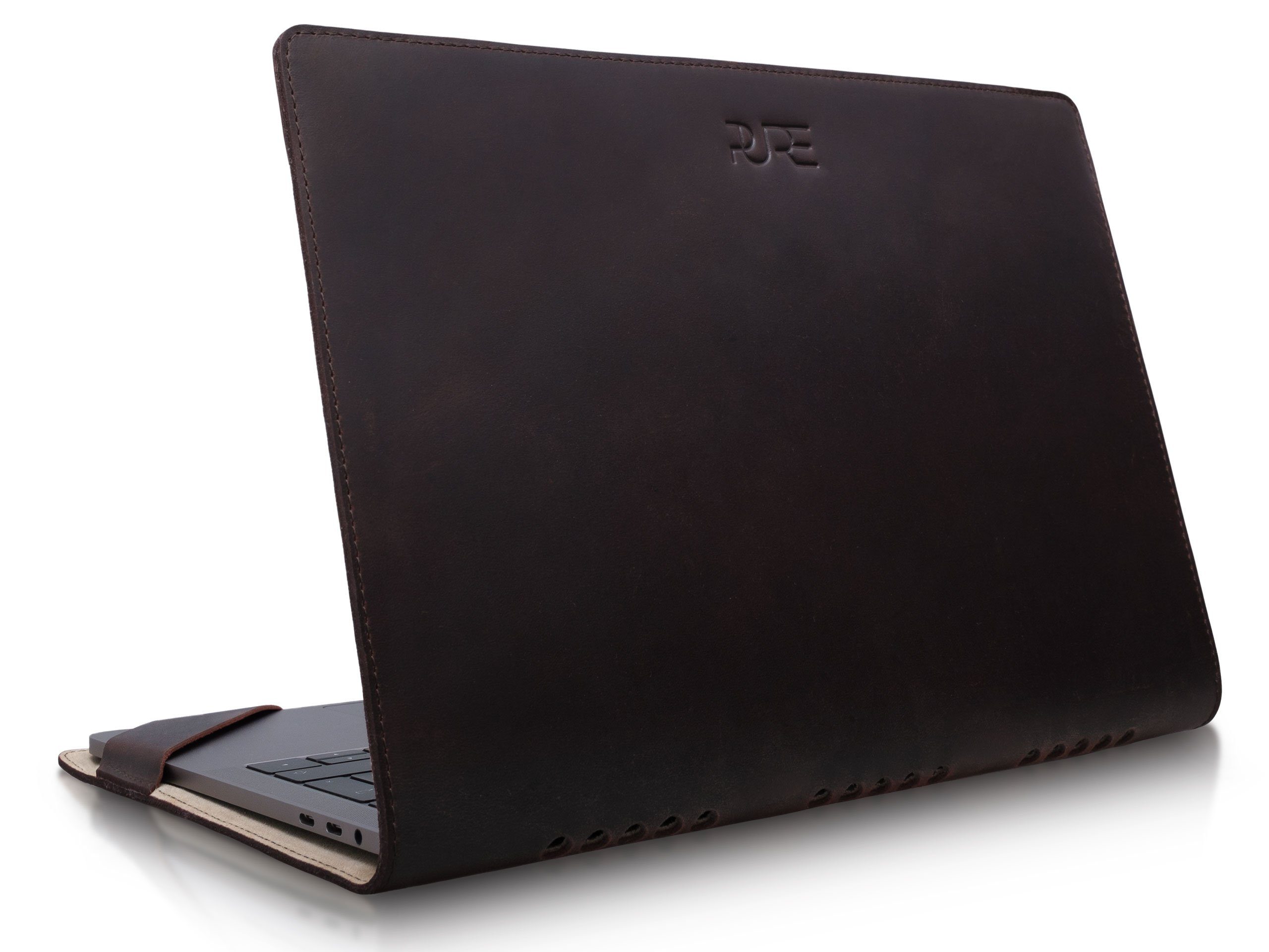PURE Leather Studio Laptop-Hülle 13" MacBook Lederhülle ATRIA 33,8 cm (13,3  Zoll), Laptop-Hülle für Apple MacBook Air/Pro 13 Zoll Sleeve Cover Case