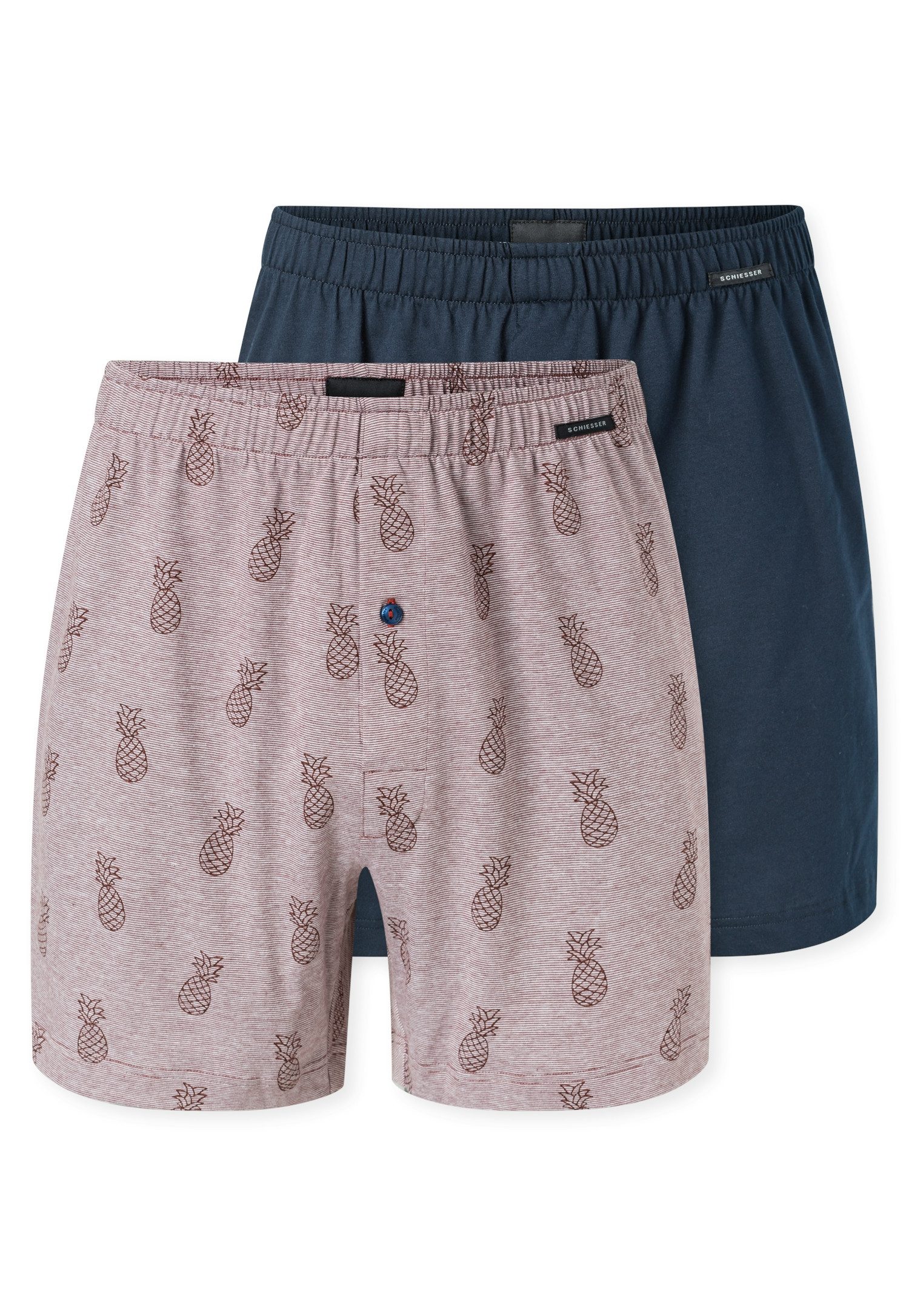 Schiesser Weiter Boxer Boxershorts Multipacks (2er Pack) ideal als Geschenk, mit Eingriff