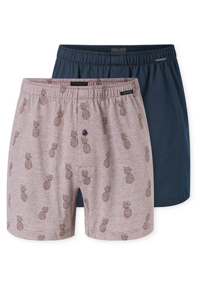 Schiesser Weiter Boxer Boxershorts Multipacks (2er Pack) ideal als Geschenk, mit Eingriff