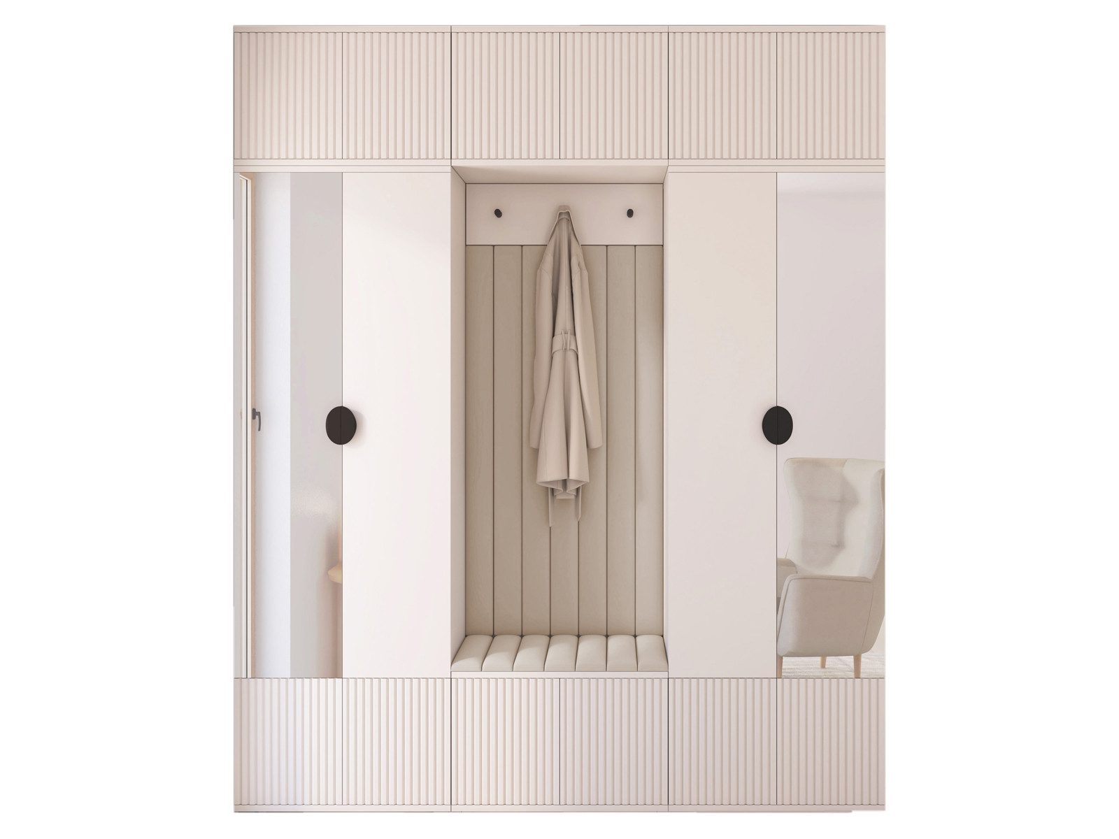 Compleo Garderoben-Set mit Sitzbank Kaschmir, Garderobenschrank mit Lamelle günstig online kaufen