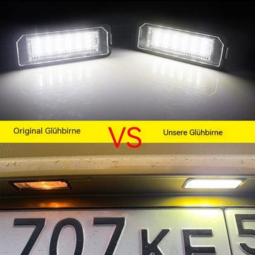 Hikity LED Laterne LED-Kennzeichenleuchte für Volkswagen Polo 9N 9N3 GOLF Passat, Volkswagen VW Golf 4 5 6 mk4 MK6 MK7 GTi CC Rabbit Eos Beetle