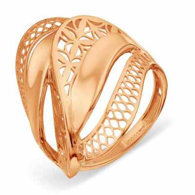 Zolotoy Goldring »Damen Ring Filigran 100018437 585 Rosegold Rhodiniert Damenschmuck« (1-tlg., inkl. Schmuckbox), Goldschmuck für Damen