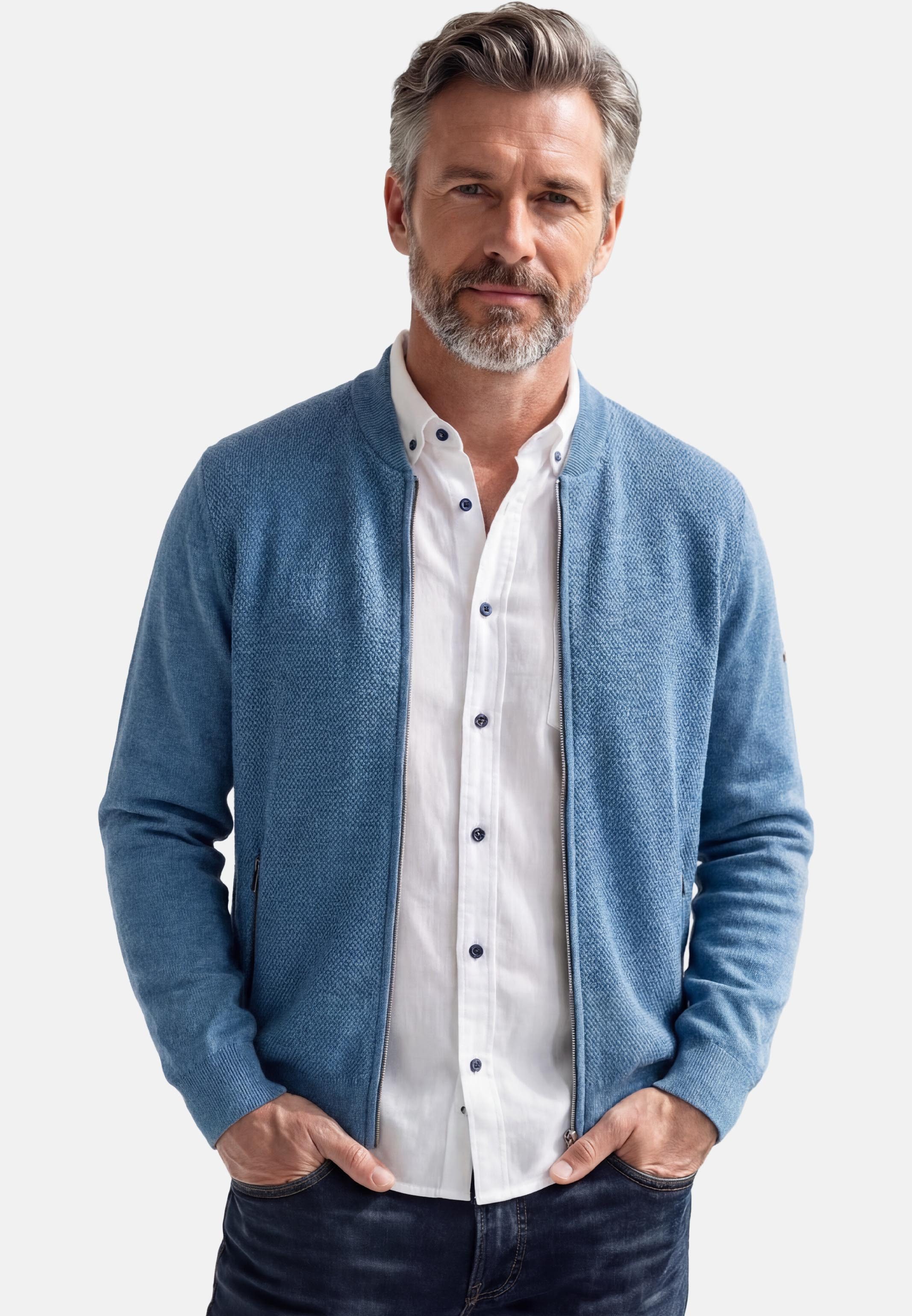 Redmond Strickjacke Basic (1-tlg) Strickjacke - Baumwolle - Atmungsaktiv