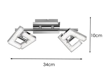 WOFI LED Deckenstrahler, LED fest integriert, Warmweiß, innen, coole Decken-Lampen Treppenhaus & Flur, Lichtspots, Breite 34cm