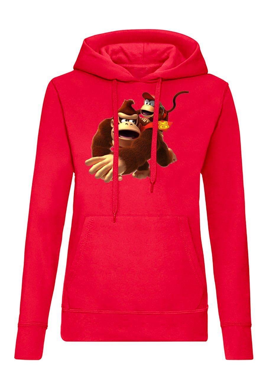 Blondie & Brownie Hoodie Damen Donkey Diddy Kong Spiele Konsole Nerd Super Retro mit Kapuze