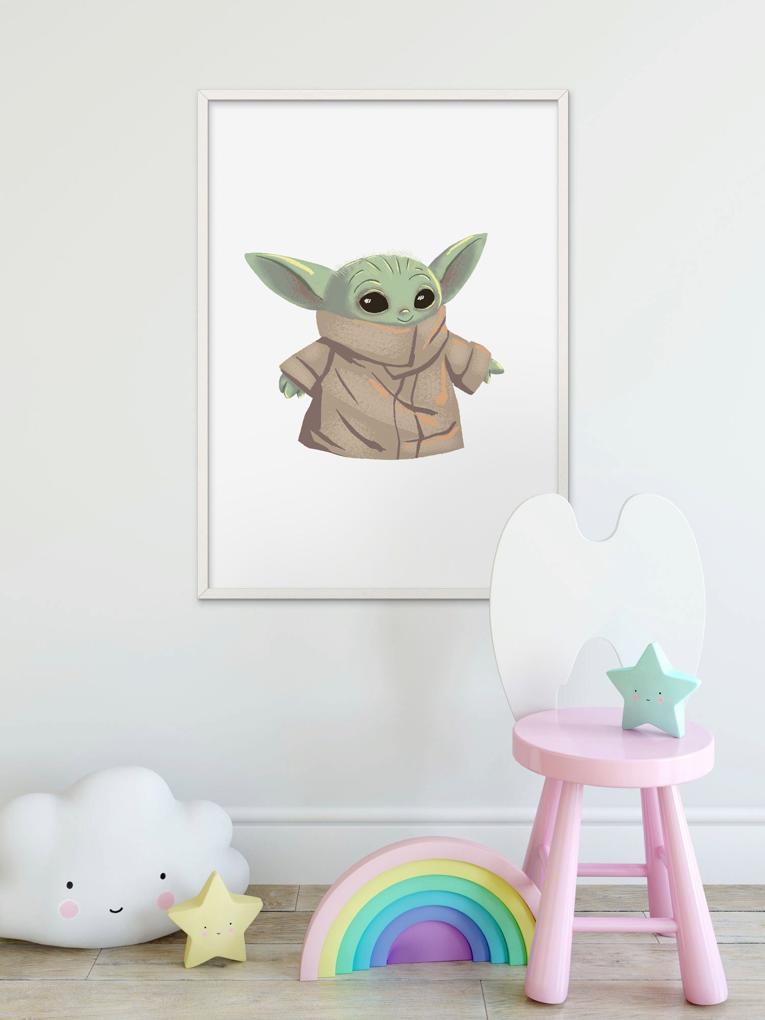 Komar Bild Mandalorian The Child Cutie, Disney, Star Wars (1 St), Wandbild zur Dekoration im Kinderzimmer - ohne Rahmen