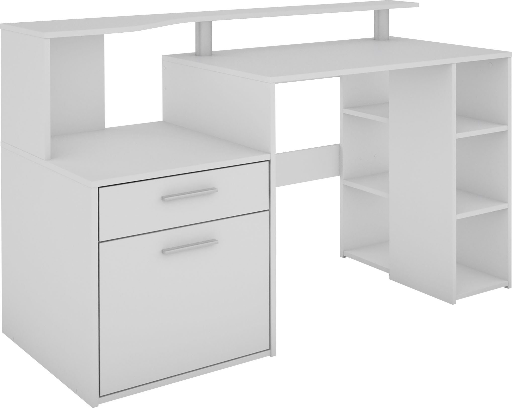 byLIVING Schreibtisch Louise, Breite 140 cm, Regal-Schreibtisch mit viel St günstig online kaufen