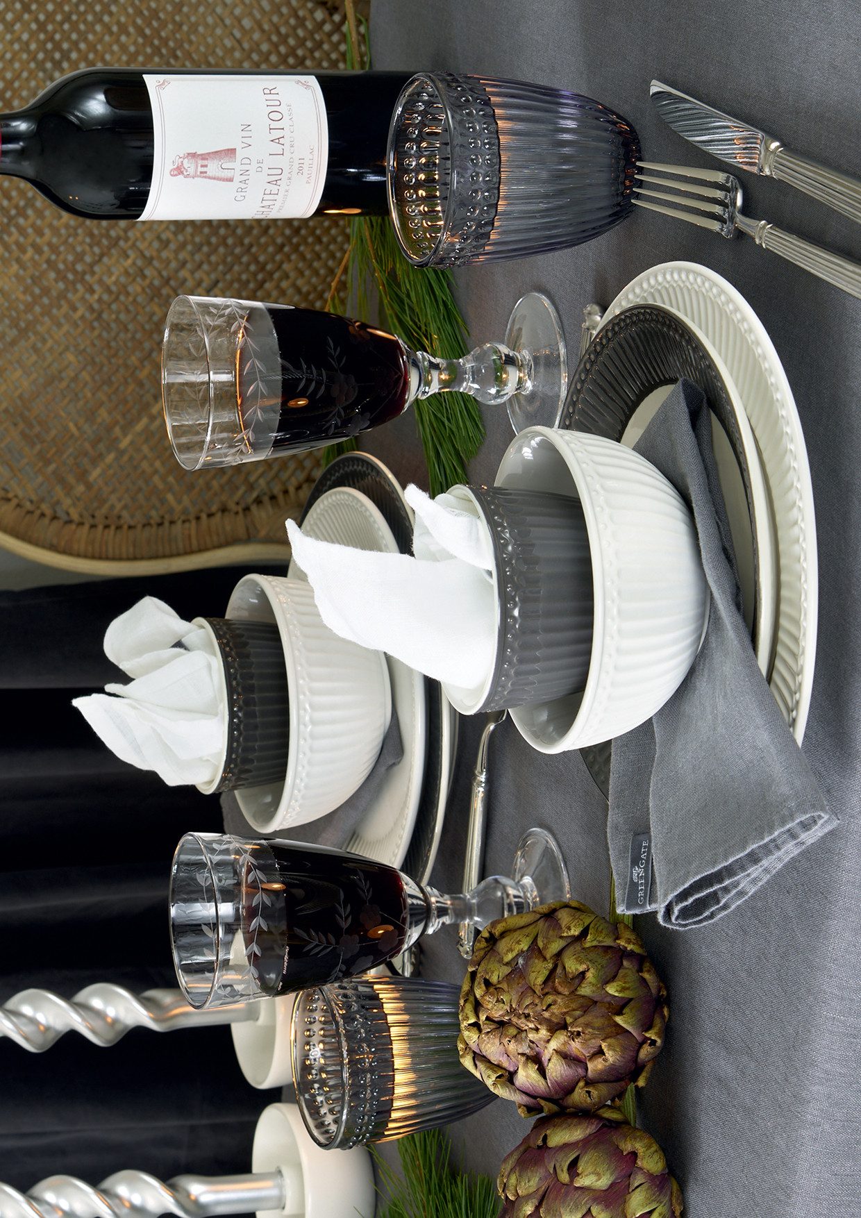 Greengate Teller-Set Alice Frühstücksteller white 23cm Set6, Steinzeug