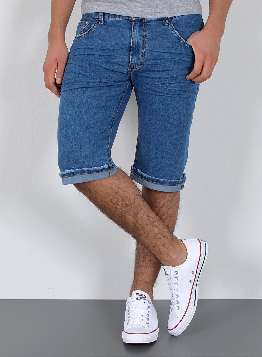 Jeans Regular Comfort Shorts Übergröße im Jeans Capri Pocket, Jeanshose Plussize bis / Jeanshose mit Hose Jeansshorts Hose, Sommer kurze Shorts A373 Shorts Shorts Herren Herren Jeansshorts Große Capri Herren Look, Herren Hose Blau Shorts, Stretch, kurze Herren Jeans Rissen A382 Größe, Herren Herrren ESRA Jeans Straight mit Capri Destroyed mit 5 für