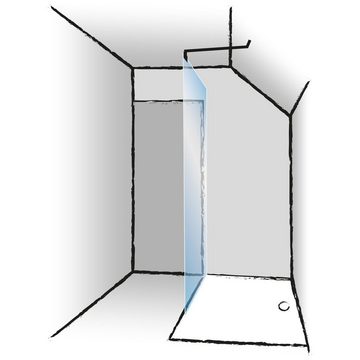 Schulte Duschwand-Stabilisationsstange Stabilisator für 5 - 8 mm Glas, Edelstahloptik, kürzbar